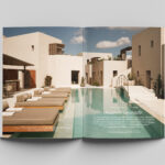 Feature on Enarma Suites & Spa in Santorini by Vassilis Zorzos and Vasiliki Kargakou from ek magazine issue 302 | November 2025 – contemporary Cycladic architecture and boutique hospitality design in Greece