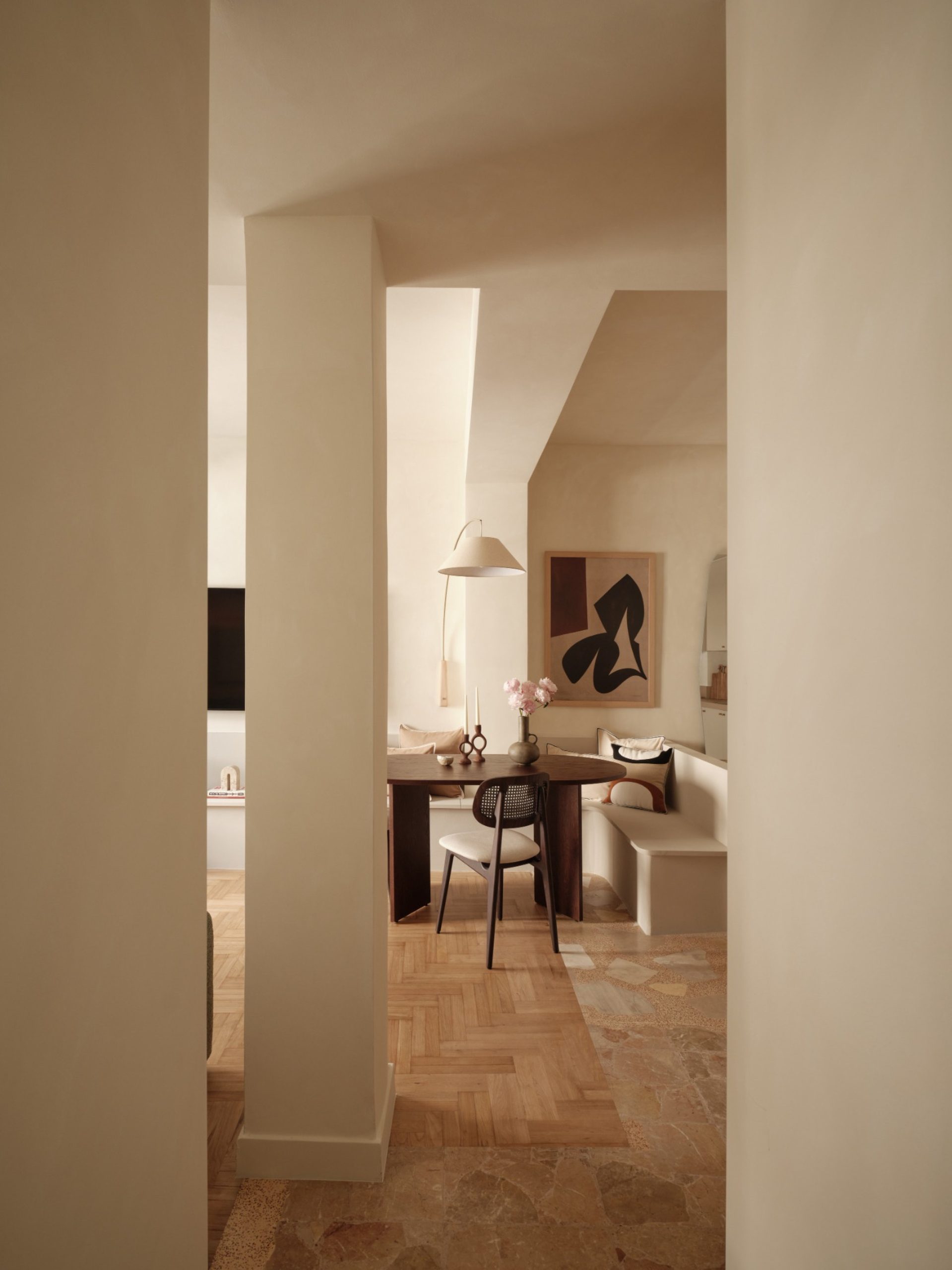 Thiseio Residence dining area seen through a doorway