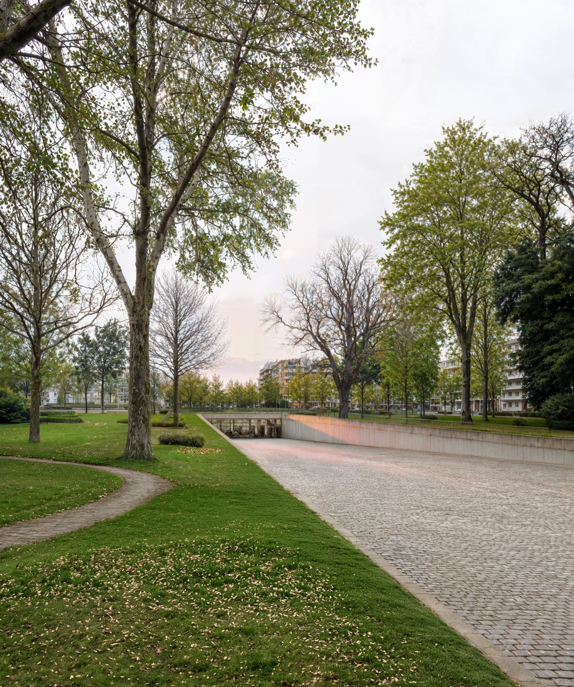 Green corridor and pedestrian path near Aristotelous in the Armosi masterplan