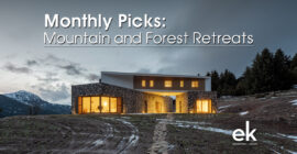 Monthly Picks: mountain retreats – Residence in Kalavrita by Design Over the Norms at dusk